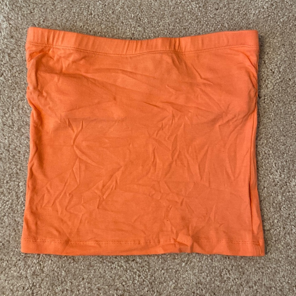orange tube crop top